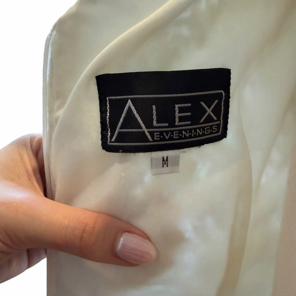 Vintage Alex Evenings Ivory Rosette Sequin Evening Top Size M - Picture 8 of 8